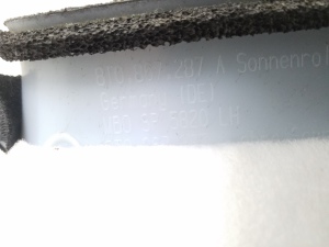 AUDI A5 (2007–2016) Tagumise toe sisekujundus 8T0867287A - 2