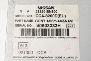 NISSAN Almera N16 (2000–2006) DVD-Player CCA8200D - 2
