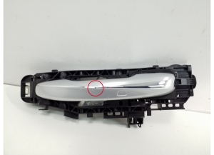 Rear side door exterior handle and its parts
