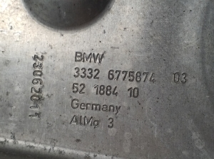 BMW 7 SERIJA F01 (2008–2015) Hinterachse sonstiges Teil 6775874 - 2