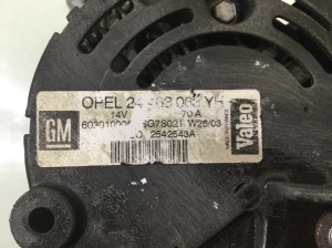 Opel Vectra C (2002–2008) Generaator 24463063YH - 2