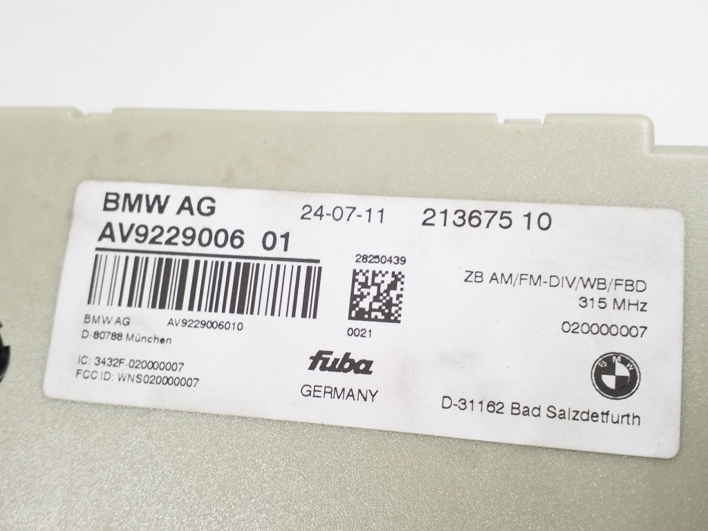 BMW 7 Series F01/F02 (2008-2015) Антенный модуль 9229006 21921741