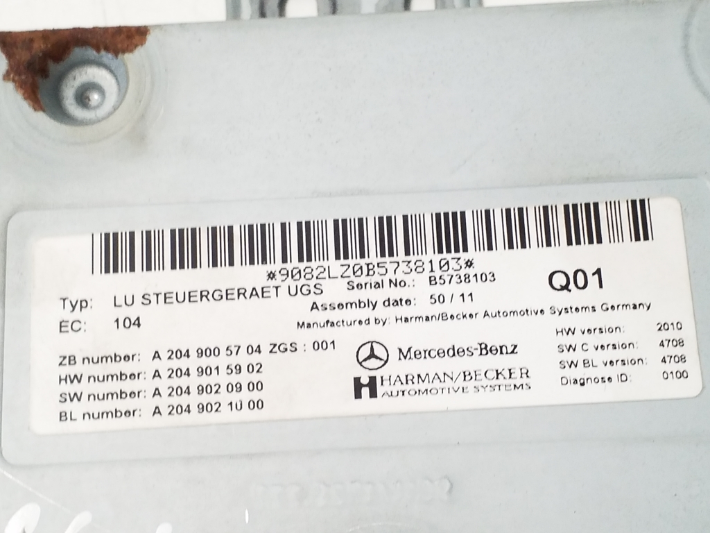 MERCEDES-BENZ GL-Class X164 (2006-2012) Kiti valdymo blokai A2049005704 21921988