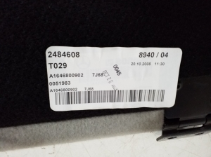 Mercedes Benz ML-Class 164 (2005–2011) Kofferraumteppich A1646800902 - 4