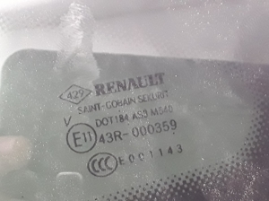 RENAULT Talisman II (2015–2026) Seitenscheibe hinten (Karosserie) 833078939R - 3
