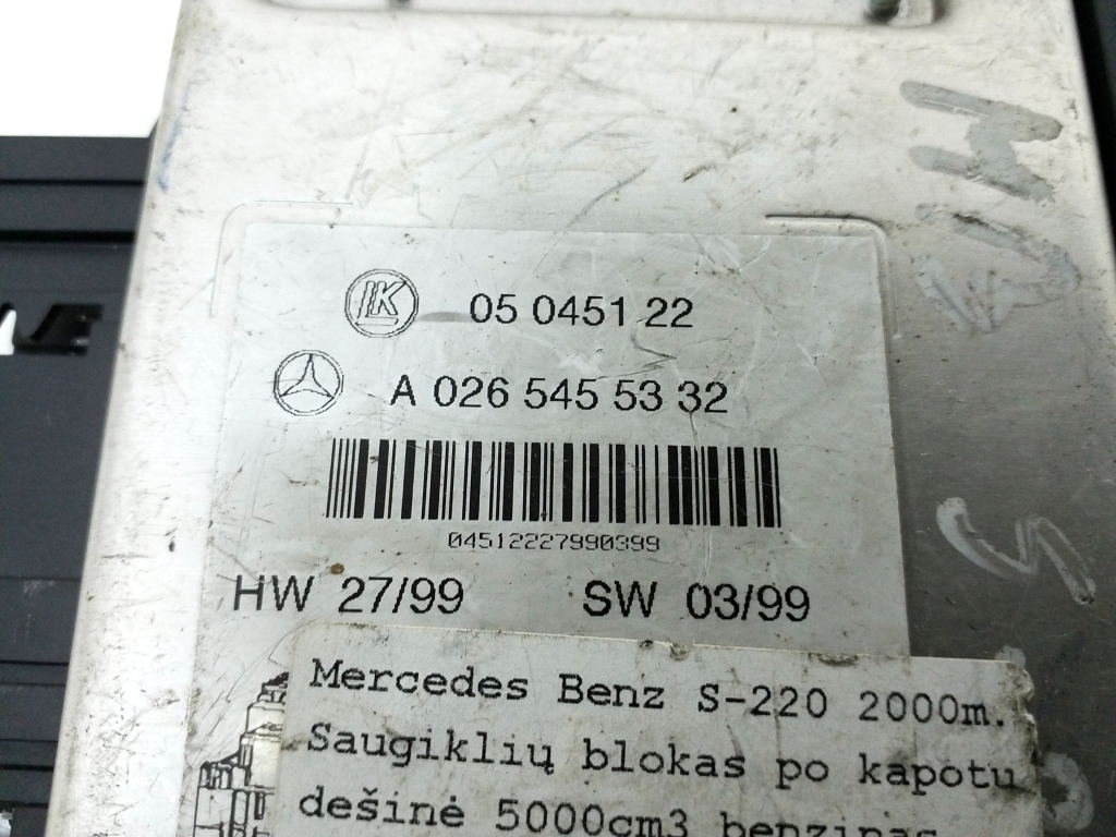 MERCEDES-BENZ S-Class W220 (1998-2005) Sikringsboks A0265455332, A0205451832, A0275454532 20433677