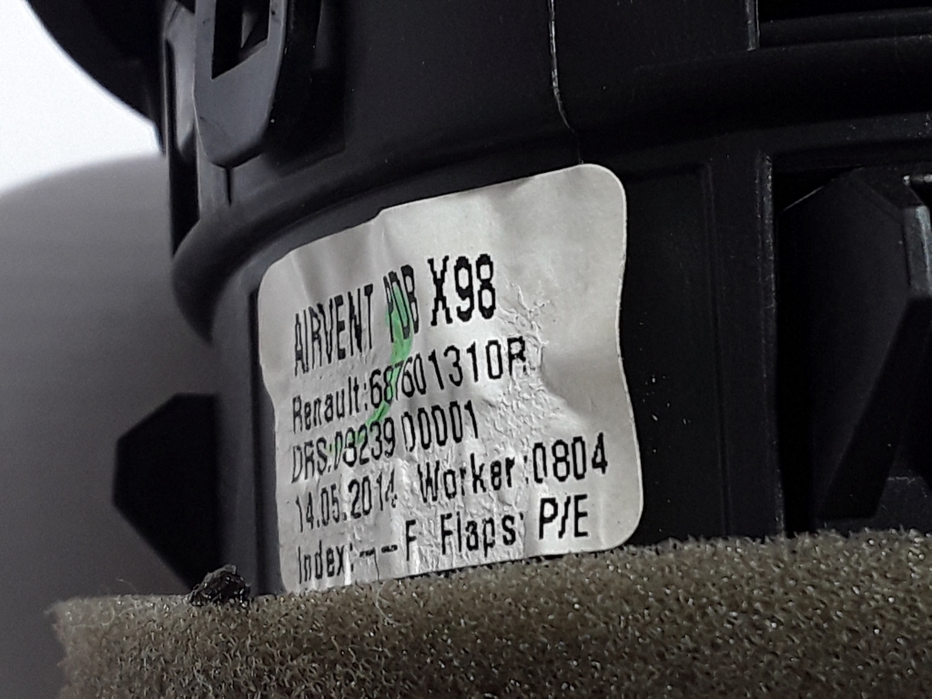 RENAULT Clio 4 generation (2012-2020) Решетка воздухозаборника салона 687601310R 22414106