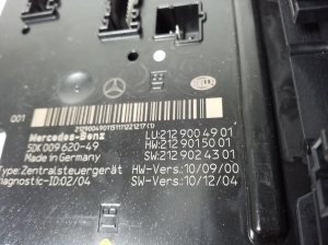 Mercedes Benz E-Class W212 (2009–2015) SAM-Block A2129004901 - 2