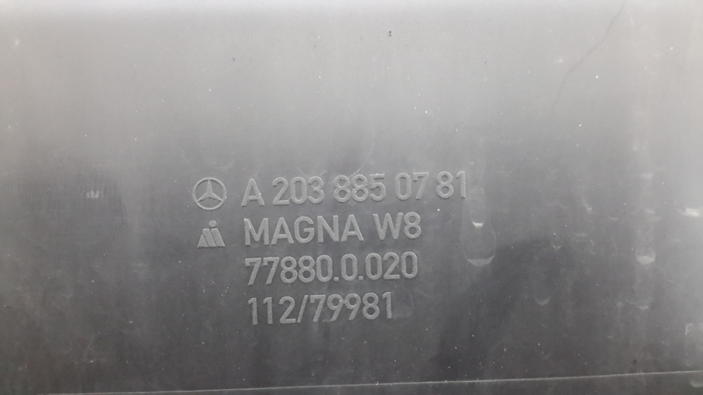 MERCEDES-BENZ CLC-Class CL203 (2008-2011) Numerio laikiklis A2038850781 20971303