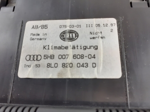 AUDI A3 8L (1996–2003) Heater control panel 8L0820043D - 2