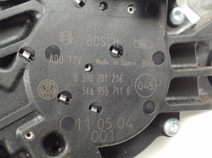 Volkswagen Golf VI (2008–2013) Heckwischermotor 5K6955711B - 2