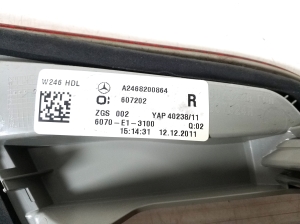 Mercedes Benz B-Class 246 (2011–2017) Tail light on trunk lid A2468200864 - 3