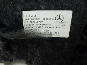 Mercedes Benz C-Class 204 (2007–2014) Trunk lid trim panel A2047400070 - 3