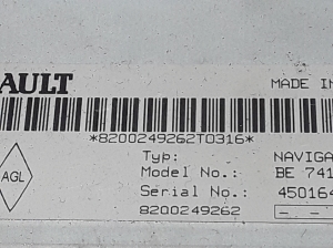 RENAULT Laguna II (2001–2007) Radio (head unit) 8200249262 - 2