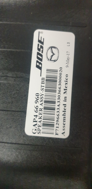 Mazda CX-3 (2015–2026) Speaker GAP466960 - 3