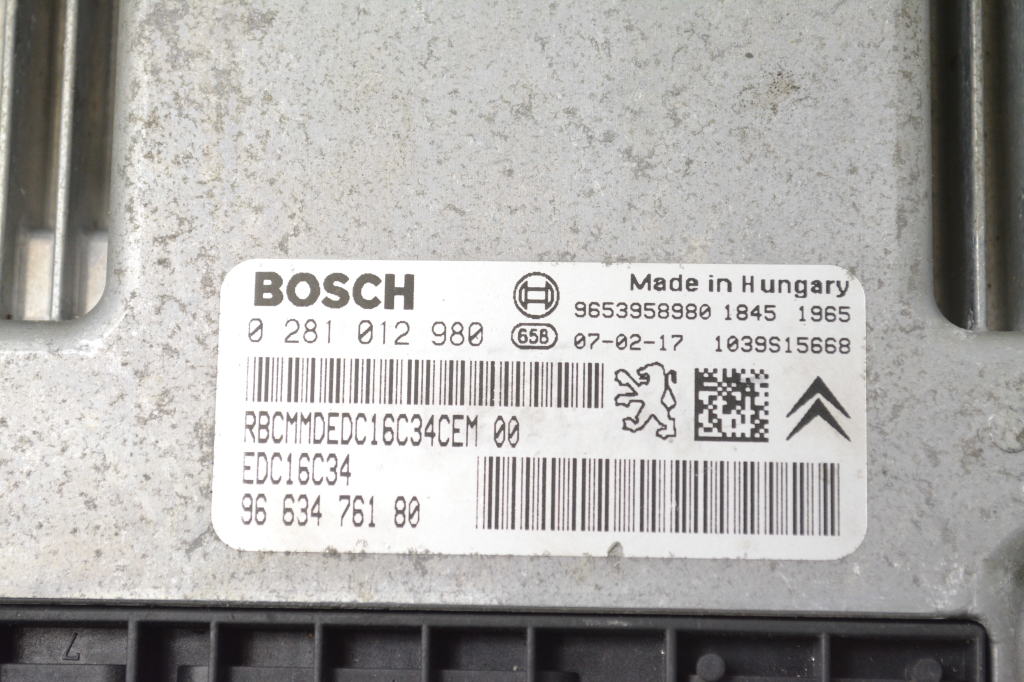 CITROËN C4 Picasso 1 generation (2006-2013) Блок керування двигуном ECU 9663476180 27484117