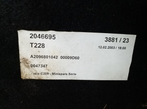 Mercedes Benz CLK-Class 209 (2002–2009) Trunk carpet A2096801042 - 2