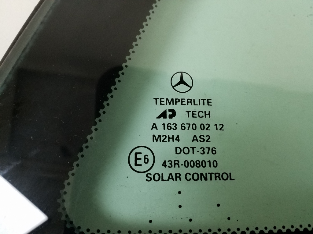 MERCEDES-BENZ M-Class W163 (1997-2005) Right side rear body window A1636700212,A1636700812 21019322