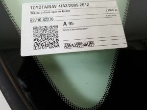 TOYOTA RAV 4 A3 (2005–2012) Seitenscheibe hinten (Karosserie) 62710-42270 - 2