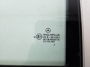Mercedes Benz S-Class 140 (1991–1998) Aizmugurējo sānu durvju stikls - 4