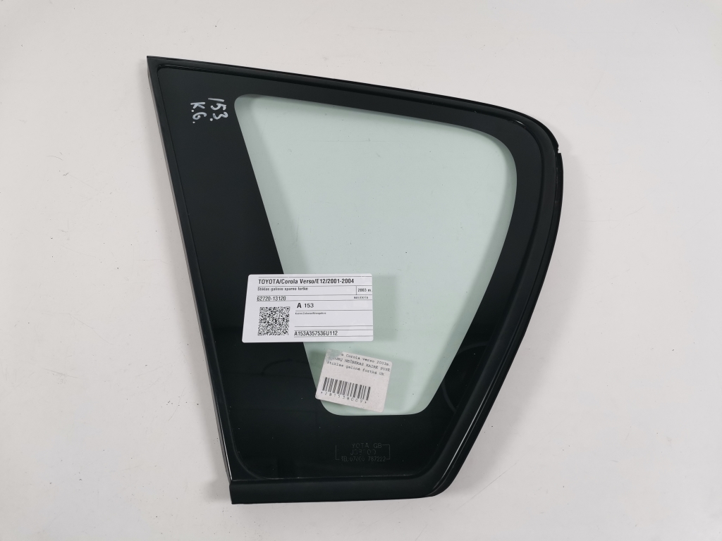 TOYOTA Corolla Verso 1 generation (2001-2009) Left side rear body window 62720-13120 21018928