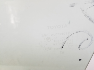 TOYOTA Prius W30/35 (2009–2015) Aizmugurējo sānu durvju stikls - 3