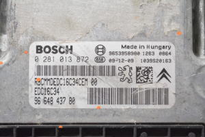 Peugeot 308 (2007–2015) Engine control unit 9664843780 - 3