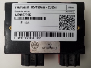 Volkswagen Passat B5 (1997–2005) Komfortsteuergerät 1J0959799K - 2