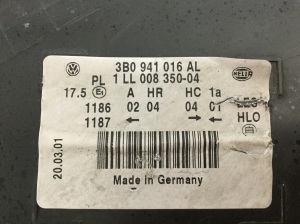 Volkswagen Passat B5 (1997–2005) Scheinwerfer vorne 3B0941016AL - 4