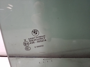 BMW 7 SERIJA F01 (2008–2015) Aizmugurējo sānu durvju trīsstūrveida stikls 7177655 - 2