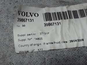 VOLVO S40 II (2004–2013) Hutablage 39867131 - 3