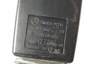 Mercedes Benz CLK-Class 209 (2002–2009) Sicherheitsgurtschloss hinten A2038602769 - 2
