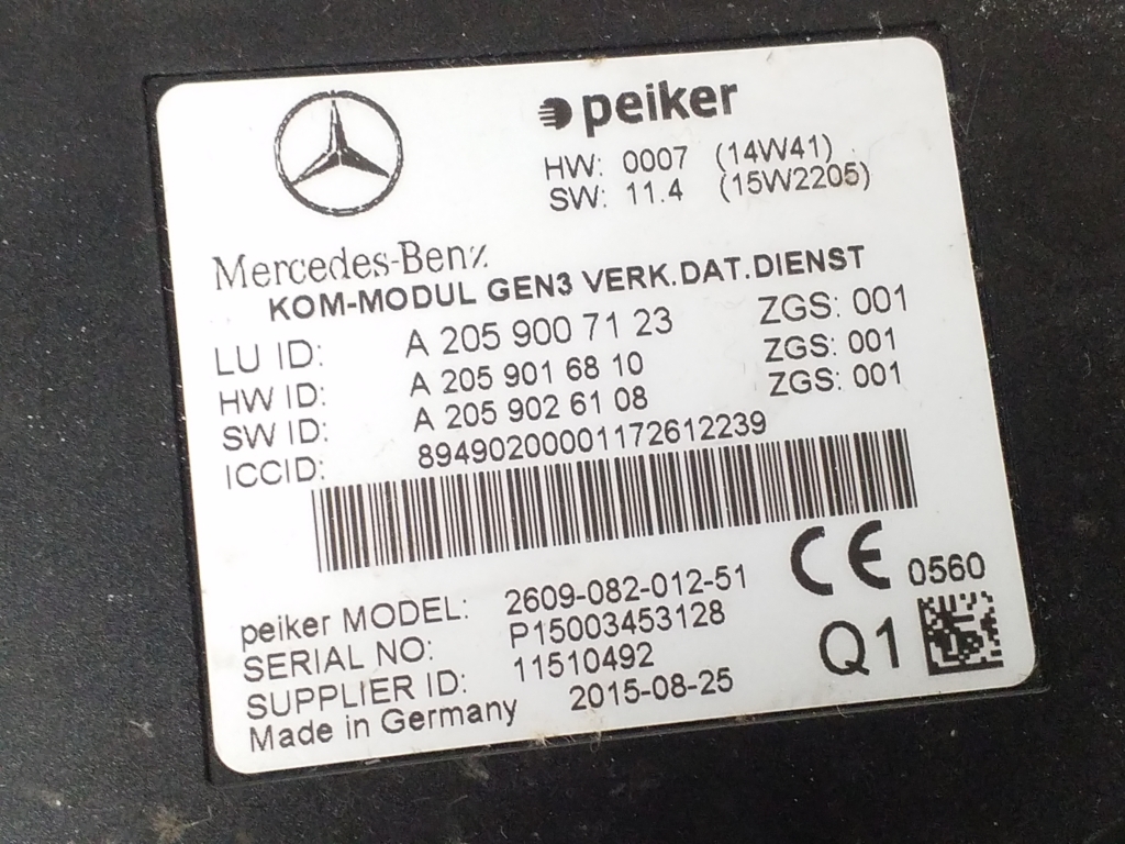 MERCEDES-BENZ E-Class W212/S212/C207/A207 (2009-2016) Citau veidu vadības bloki A2059007123, A2059000524 21950160