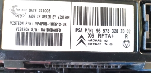 Citroen C6 (2005–2012) Heater control panel 96 573 328 ZD 02 - 3
