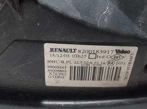 RENAULT Kangoo (1997–2009) Scheinwerfer vorne 8200183917 - 2