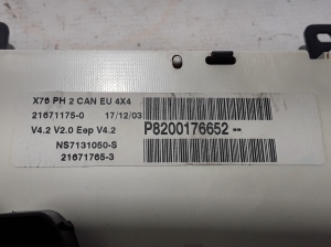 RENAULT Kangoo (1997–2009) Instrument cluster 8200176652 - 3