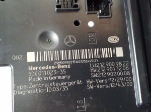 Mercedes Benz E-Class W212 (2009–2015) Fuse box in the trunk A2129009822 - 2