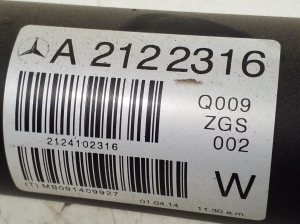 Mercedes Benz E-Class W212 (2009–2015) Kardanwelle A2124102316 - 2