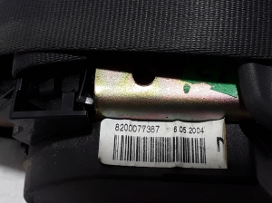 RENAULT Megane II (2002–2009) Sicherheitsgurt hinten 8200077387 - 3