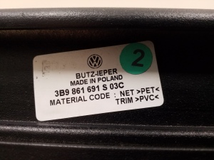 Volkswagen Passat B5 (1997–2005) Hutablage 3B9861691S - 3