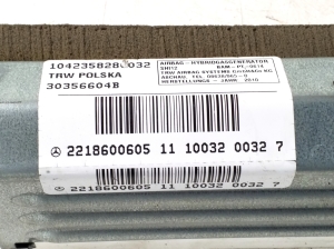 Mercedes Benz S-Class 221 (2005–2013) Aizmugurējā sēdekļa drošības spilvens A2218600605 - 3