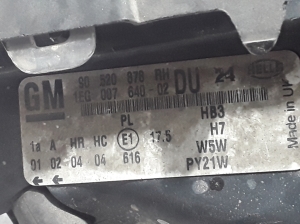 Opel Astra G (1998–2004) Scheinwerfer vorne 90520878 - 2