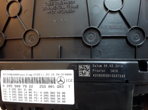 Mercedes Benz C-Class 205 (2014–2021) Näidikuplokk A2C80352504 - 3