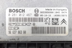 Peugeot 207 (2006–2015) Engine control unit 9663786380 - 2