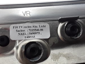BMW 5 SERIES F10 (2010–2017) Priekšējo durvju apšuvuma apdare 7225546 - 2