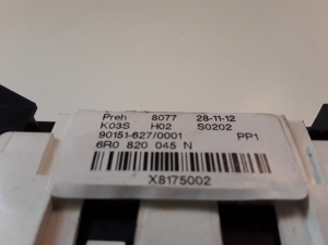 Volkswagen Polo V (2009–2017) Heater control panel 6R0820045N - 2