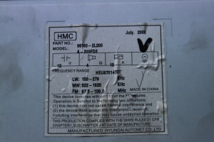 Hyundai i30 (2007–2011) Autoraadio 961602L200 - 2