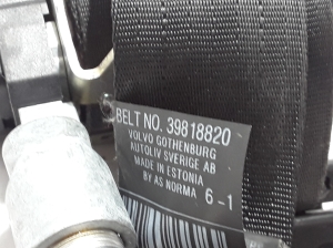 VOLVO V70 III (2007–2017) Tagumine turvavöö 39818820 - 4