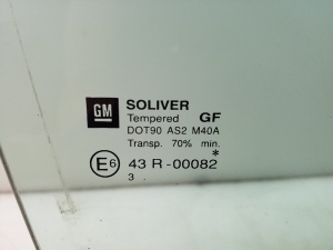 Opel Vectra C (2002–2008) Rear side door glass - 4
