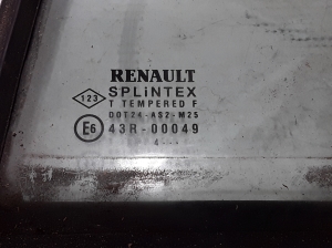 RENAULT Laguna II (2001–2007) Aizmugurējo sānu durvju trīsstūrveida stikls 8200001464 - 3